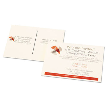 Avery® Printable Postcards, Inkjet-laser, 74 Lb, 4.25 X 5.5, Ivory, 100 Cards, 4 Cards-sheet, 25 Sheets-box freeshipping - TVN Wholesale